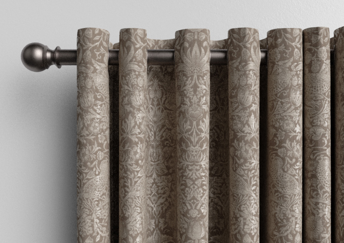 William Morris At Home Strawberry Thief, Woven Limestone - Made to Measure Curtains - Image 12